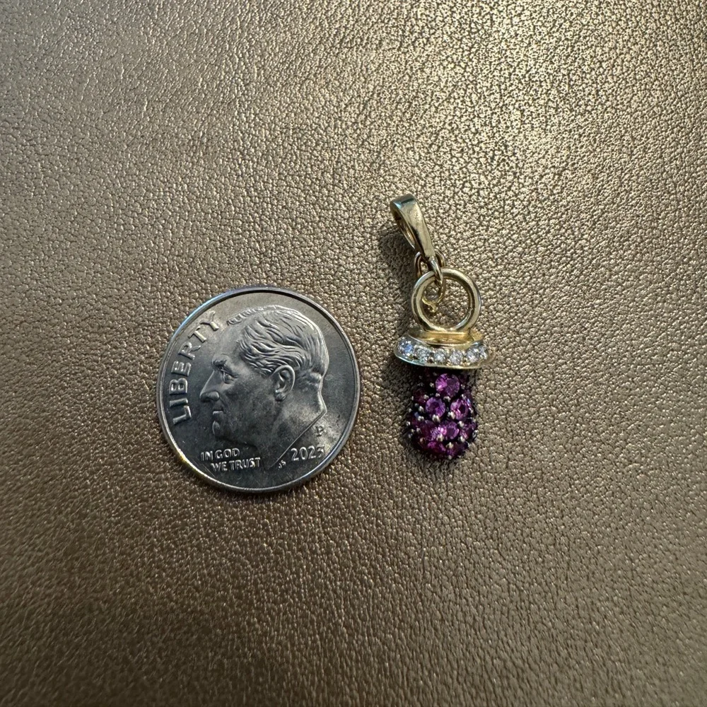 14K Gold Pacifier Pendant - Picture 5 of 7